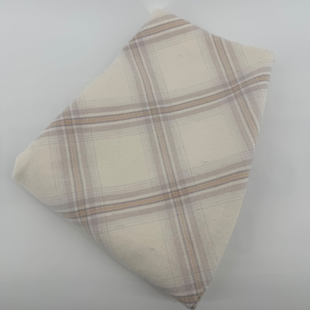 White House Black Market Plaid Pencil Skirt Career Office Neutral 2 Cream Tan